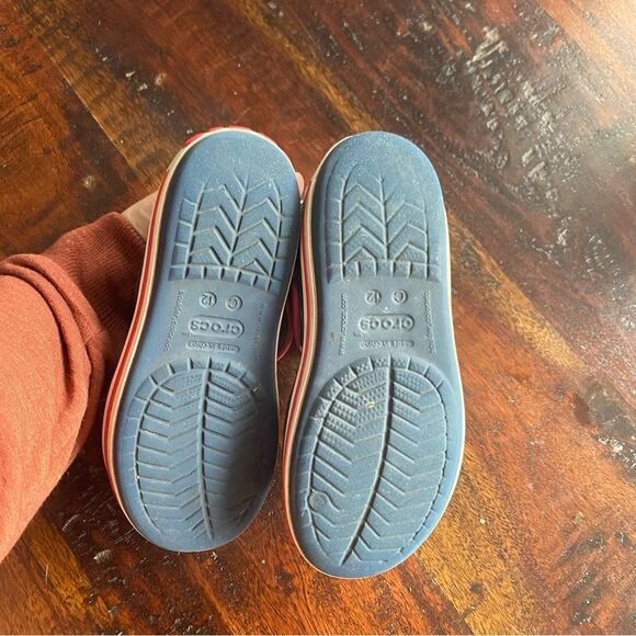 Croc Bayaband Sandal kids size toddler 12 crocband navy red velcro - Picture 5 of 7